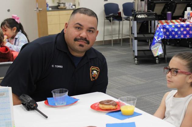 In appreciation of their unwavering dedication and support, local First Responders were honored with a delicious breakfast prepared and served by students at the F.J. Young Elementary School campus.(Sentinel photo/Jessenia Balderas)