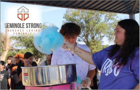 Students ran with excitement as they hugged their friends, played games, and got their backpacks at the Seminole Strong festival. They had a great time participating in various activities before going back to school. (Sentinel photo by Jessenia Balderas)